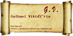 Galbavi Viktória névjegykártya
